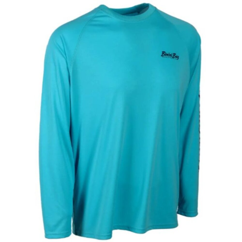 Bimini Bay Outfitters Dive Blue Hook M' Long Sleeve Performance Shirt Sz Medium - Picture 3 of 10